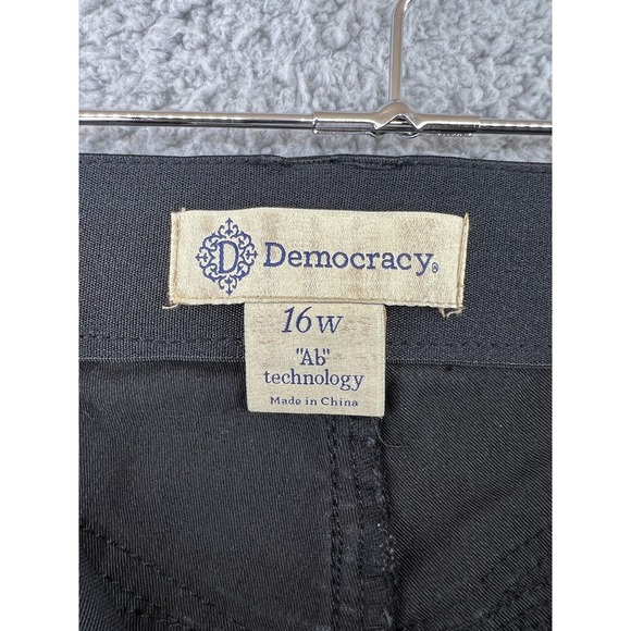 Democracy Ab Technology Womens sz 16 Wide Leg Raw Hem Distressed Jeans Dark Wash - Picture 9 of 11